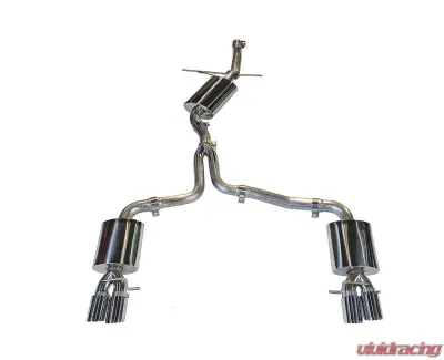 AWE Tuning Touring Edition Exhaust | 2.5" Diameter | 3.54" Quad Chrome Silver Tips Audi A5 Quattro 2010-2015 - 3015-42022