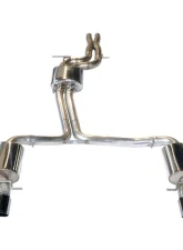 AWE Tuning Touring Edition Exhaust | 2.5" Diameter | 3.54" Quad Diamond Black Tips Audi S4 2006-2008                                     - 3015-42026 - Image 2