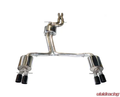 AWE Tuning Touring Edition Exhaust | 2.5" Diameter | 3.54" Quad Diamond Black Tips Audi S4 2006-2008 - 3015-42026