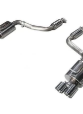 AWE Tuning Touring Edition Exhaust | 2.5" Diameter | 4" Quad Chrome Silver Tips Porsche Panamera 2014-2016                                     - 3015-42042 - Image 2