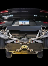 AWE Tuning Touring Edition Exhaust | 2.5" Diameter | 4" Quad Chrome Silver Tips Porsche Panamera 2014-2016                                     - 3015-42042 - Image 2
