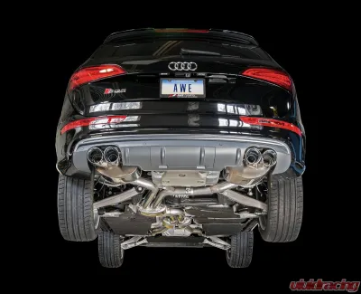AWE Tuning Touring Edition Exhaust | 2.5" Diameter | 4" Quad Chrome Silver Tips Audi SQ5 2014-2017 - 3015-42052
