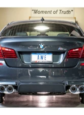 AWE Tuning Touring Edition Axle Back Exhaust | 3" Diameter | 4" Quad Chrome Silver Tips BMW M5 2013-2016                                     - 3015-42062 - Image 2
