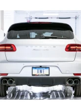 AWE Tuning Touring Edition Cat Back Exhaust | 2.5" Diameter | 4" Quad Chrome Silver Tips Porsche Macan 2015-2018                                     - 3015-42068 - Image 4