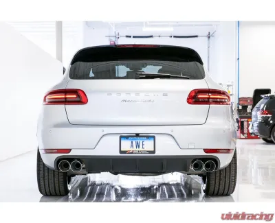 AWE Tuning Touring Edition Cat Back Exhaust | 2.5" Diameter | 4" Quad Chrome Silver Tips Porsche Macan 2015-2018 - 3015-42068