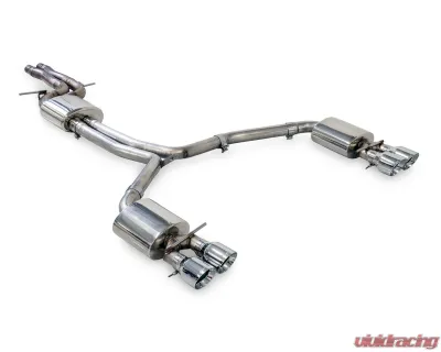 AWE Tuning Touring Edition Exhaust | 2.5" Diameter | 4" Quad Chrome Silver Tips Audi A7 Quattro 2015-2018 - 3015-42070