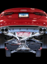 AWE Tuning Touring Edition Exhaust | 2.5" Diameter | 4" Quad Chrome Silver Tips Audi S5 2018-2024                                     - 3015-42088 - Image 2