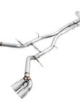 AWE Tuning Track Edition Cat Back Exhaust | Resonated | 3" Diameter | 4.5" Quad Chrome Silver Tips Chevrolet Camaro SS|Camaro ZL1|Camaro LT1 2017-2024                                     - 3015-42090 - Image 2