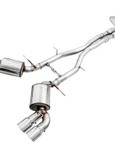 AWE Tuning Touring Edition Cat Back Exhaust | Resonated | 3" Diameter | 4.5" Quad Chrome Silver Tips Chevrolet Camaro SS 2016-2024|Chevrolet Camaro ZL1 2017-2024|Chevrolet Camaro LT1 2020-2024                                     - 3015-42092 - Image 5