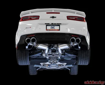 AWE Tuning Touring Edition Cat Back Exhaust | Resonated | 3" Diameter | 4.5" Quad Chrome Silver Tips Chevrolet Camaro SS 2016-2024|Chevrolet Camaro ZL1 2017-2024|Chevrolet Camaro LT1 2020-2024 - 3015-42092