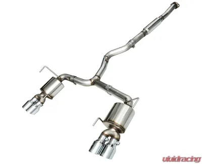 AWE Tuning Touring Edition Exhaust | 3" Diameter | 4" Quad Chrome Silver Quad Tips Subaru WRX 2015-2021 - 3015-42098