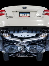 AWE Tuning Touring Edition Exhaust | 3" Diameter | 4" Quad Chrome Silver Quad Tips Subaru WRX 2015-2021                                     - 3015-42098 - Image 2