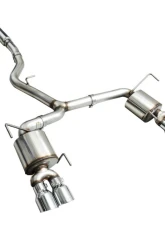 AWE Tuning Touring Edition Exhaust | 3" Diameter | 4" Quad Chrome Silver Quad Tips Subaru WRX 2015-2021                                     - 3015-42098 - Image 5