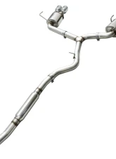 AWE Tuning Touring Edition Exhaust | 3" Diameter | 4" Quad Chrome Silver Quad Tips Subaru WRX 2015-2021                                     - 3015-42098 - Image 6