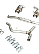 AWE Tuning Touring Edition Exhaust | 3" Diameter | 4" Quad Chrome Silver Quad Tips Subaru WRX 2015-2021                                     - 3015-42098 - Image 7