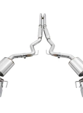 AWE Tuning Touring Edition Cat Back Exhaust | 3" Diameter | 4" Quad Chrome Silver Tips Ford Mustang GT 2018-2023|Ford Mustang Bullitt 2019-2020                                     - 3015-42102 - Image 2