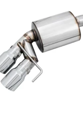 AWE Tuning Touring Edition Cat Back Exhaust | 3" Diameter | 4" Quad Chrome Silver Tips Ford Mustang GT 2018-2023|Ford Mustang Bullitt 2019-2020                                     - 3015-42102 - Image 5