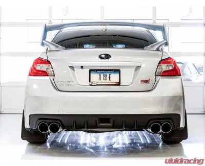 AWE Tuning Touring Edition Exhaust | 3" Diameter | 4" Quad Chrome Silver Quad Tips Subaru WRX 2012-2014|Subaru WRX STI 2013-2021 - 3015-42104