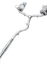 AWE Tuning Touring Edition Exhaust | 3" Diameter | 4" Quad Chrome Silver Quad Tips Subaru WRX 2012-2014|Subaru WRX STI 2013-2021                                     - 3015-42104 - Image 4