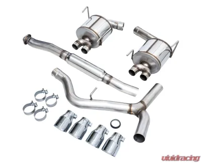 AWE Tuning Touring Edition Exhaust | 3" Diameter | 4" Quad Chrome Silver Quad Tips Subaru WRX 2012-2014|Subaru WRX STI 2013-2021 - 3015-42104