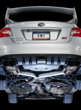 AWE Tuning Touring Edition Exhaust | 3" Diameter | 4" Quad Chrome Silver Quad Tips Subaru WRX 2012-2014|Subaru WRX STI 2013-2021                                     - 3015-42104 - Image 7