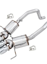 AWE Tuning Touring Edition Axle Back Exhaust | 3" Diameter | 4.5" Quad Chrome Silver Tips (includes AWE Tuning AFM valve simulators)                                     - 3015-42133 - Image 5
