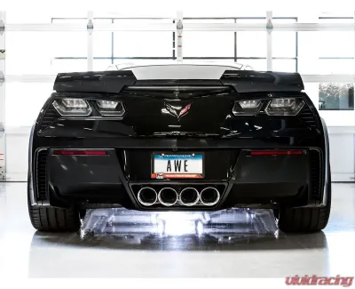 AWE Tuning Touring Edition Axle Back Exhaust | 3" Diameter | 4.5" Quad Chrome Silver Tips (includes AWE Tuning AFM valve simulators) - 3015-42133