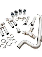 AWE Tuning Track Edition Exhaust | 3" Diameter | 4" Quad Chrome Silver Tips Audi S3 2015-2020                                     - 3015-42142 - Image 3