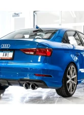 AWE Tuning Track Edition Exhaust | 3" Diameter | 4" Quad Chrome Silver Tips Audi S3 2015-2020                                     - 3015-42142 - Image 4