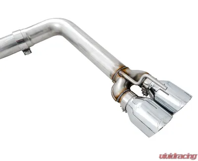 AWE Tuning Track Edition Exhaust | 3" Diameter | 4" Quad Chrome Silver Tips Dodge Challenger 2017-2023 - 3015-42144