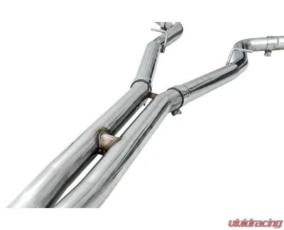 AWE Tuning Track Edition Exhaust | 3" Diameter | 4" Quad Chrome Silver Tips Dodge Challenger 2017-2023 - 3015-42144