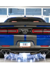 AWE Tuning Track Edition Exhaust | 3" Diameter | 4" Quad Chrome Silver Tips Dodge Challenger 2017-2023                                     - 3015-42144 - Image 8