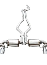 AWE Tuning Non-Resonated Touring Edition Exhaust | 3" Diameter | 4" Quad Chrome Silver Tips BMW M340i 2020-2025|BMW M440i 2022-2025                                     - 3015-42148 - Image 8