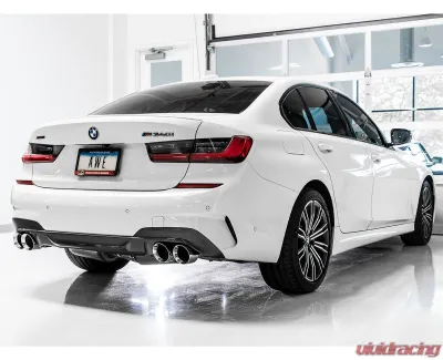 AWE Tuning Non-Resonated Touring Edition Exhaust | 3" Diameter | 4" Quad Chrome Silver Tips BMW M340i 2020-2025|BMW M440i 2022-2025 - 3015-42148