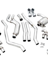 AWE Tuning Non-Resonated Touring Edition Exhaust | 3" Diameter | 4" Quad Chrome Silver Tips BMW M340i 2020-2025|BMW M440i 2022-2025                                     - 3015-42148 - Image 8