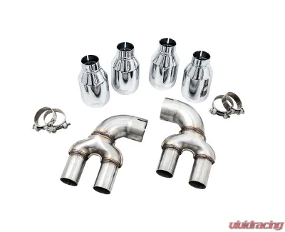 AWE Tuning Resonated Touring Edition Exhaust | 3" Diameter | 4" Quad Chrome Silver BMW M340i 2020-2025|BMW M440i 2022-2025 - 3015-42150