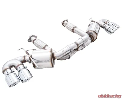 AWE Tuning Touring Edition Exhaust | 3" Diameter | 4.5" Quad Chrome Silver Tips Chevrolet Corvette Stingray 2020-2025|Chevrolet Corvette E-Ray 2024-2025 - 3015-42151