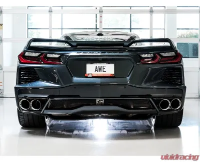 AWE Tuning Touring Edition Exhaust | 3" Diameter | 4.5" Quad Chrome Silver Tips Chevrolet Corvette Stingray 2020-2025|Chevrolet Corvette E-Ray 2024-2025 - 3015-42151