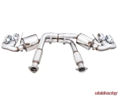 AWE Tuning Touring Edition Exhaust | 3" Diameter | 4.5" Quad Chrome Silver Tips Chevrolet Corvette Stingray 2020-2025|Chevrolet Corvette E-Ray 2024-2025 - 3015-42151