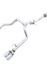 AWE Tuning 0FG Cat Back Split Rear Exit Exhaust | 3" Diameter | 4" Quad Chrome Silver Tips Chevrolet Silverado 1500|GMC Sierra 1500 Limited 2019-2025                                     - 3015-42201 - Image 9