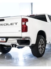 AWE Tuning 0FG Cat Back Split Rear Exit Exhaust | 3" Diameter | 4" Quad Chrome Silver Tips Chevrolet Silverado 1500|GMC Sierra 1500 Limited 2019-2025                                     - 3015-42201 - Image 3
