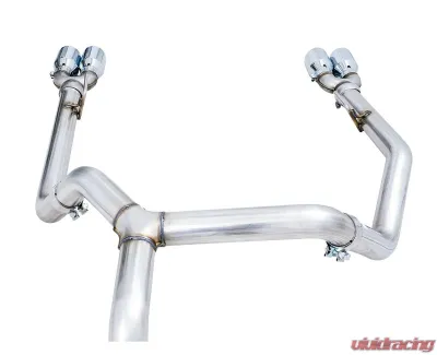 AWE Tuning 0FG Cat Back Split Rear Exit Exhaust | 3" Diameter | 4" Quad Chrome Silver Tips Chevrolet Silverado 1500|GMC Sierra 1500 Limited 2019-2025 - 3015-42201