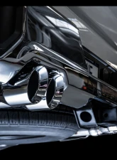 AWE Tuning 0FG Cat Back Split Rear Exit Exhaust | 3" Diameter | 4" Quad Chrome Silver Tips Chevrolet Silverado 1500|GMC Sierra 1500 Limited 2019-2025                                     - 3015-42201 - Image 9