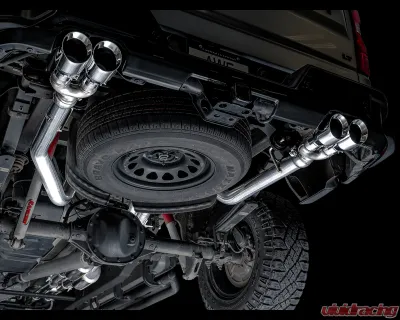 AWE Tuning 0FG Cat Back Split Rear Exit Exhaust | 3" Diameter | 4" Quad Chrome Silver Tips Chevrolet Silverado 1500 2019-2024|GMC Sierra 1500 2019-2025 - 3015-42203