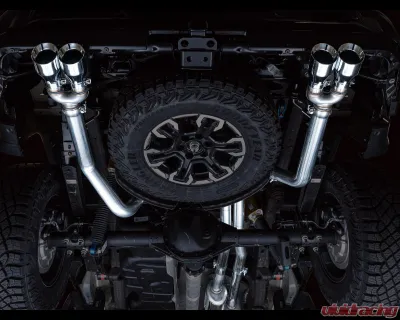 AWE Tuning 0FG Cat Back Exhaust | 3" Diameter | 4" Quad Chrome Silver Tips Chevrolet Silverado 1500 2022-2025|GMC Sierra 1500 2022-2025 - 3015-42284