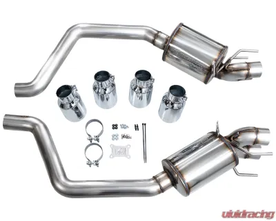 AWE Tuning Touring Edition Axleback Exhaust Chrome Silver Tip Chevrolet Corvette Z06 2006-2013 - 3015-42606