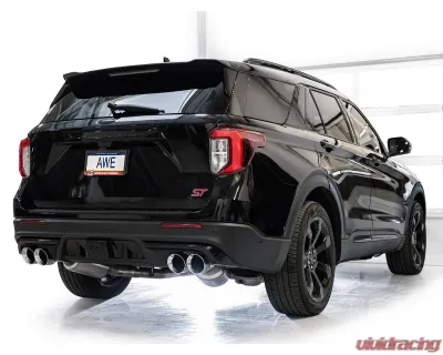 AWE Tuning Touring Edition Exhaust | 3" Diameter | 4.5" Chrome Silver Tips Ford Explorer 2020-2025|Lincoln Aviator 2020-2025 - 3015-42625