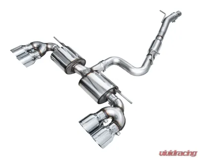 AWE Tuning Touring Edition Exhaust | 4.5" Quad Chrome Silver Tips Volkswagen Golf R 2022-2024 - 3015-42658