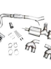 AWE Tuning Touring Edition Exhaust | 4.5" Quad Chrome Silver Tips Volkswagen Golf R 2022-2024                                     - 3015-42658 - Image 12