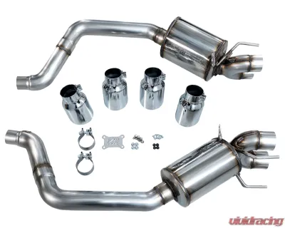 AWE Tuning Touring Axleback Exhaust Chrome Silver Chevrolet Corvette 2005-2008 - 3015-42660